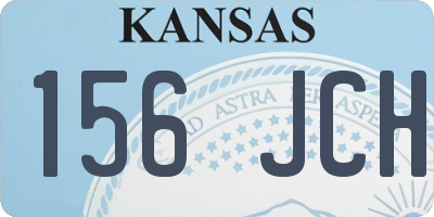KS license plate 156JCH