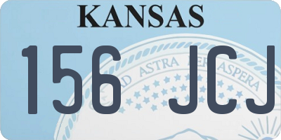 KS license plate 156JCJ