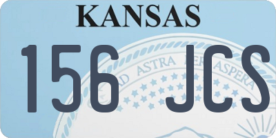 KS license plate 156JCS