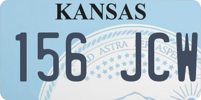 KS license plate 156JCW