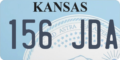 KS license plate 156JDA