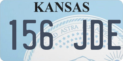 KS license plate 156JDE