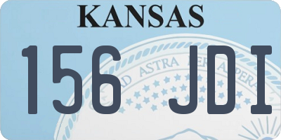KS license plate 156JDI