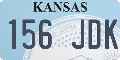 KS license plate 156JDK