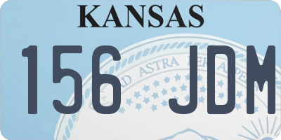 KS license plate 156JDM