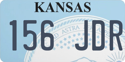 KS license plate 156JDR