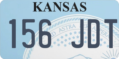 KS license plate 156JDT