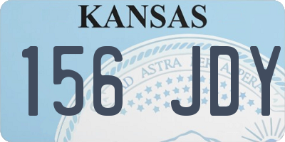 KS license plate 156JDY