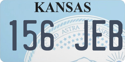 KS license plate 156JEB