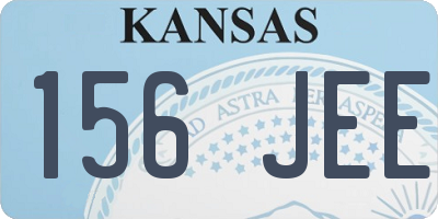 KS license plate 156JEE