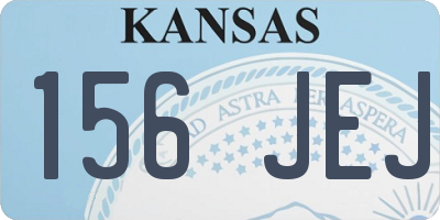 KS license plate 156JEJ