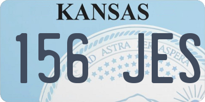 KS license plate 156JES