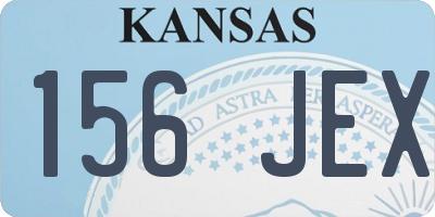 KS license plate 156JEX