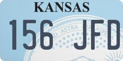 KS license plate 156JFD