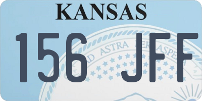 KS license plate 156JFF