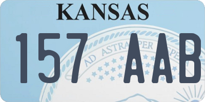 KS license plate 157AAB