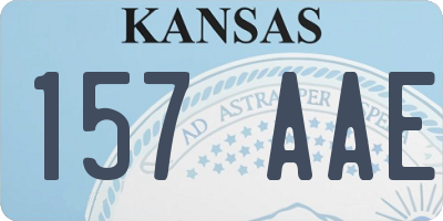 KS license plate 157AAE