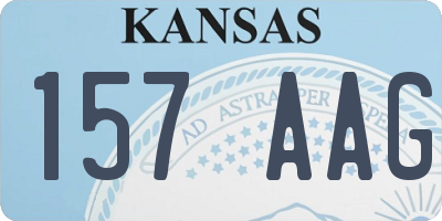 KS license plate 157AAG