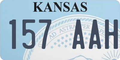 KS license plate 157AAH