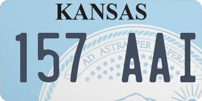 KS license plate 157AAI