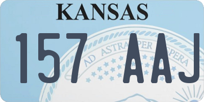 KS license plate 157AAJ