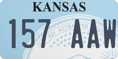 KS license plate 157AAW