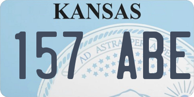 KS license plate 157ABE