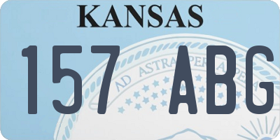 KS license plate 157ABG
