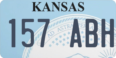KS license plate 157ABH