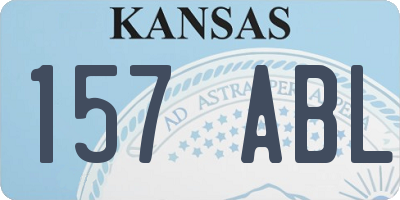KS license plate 157ABL