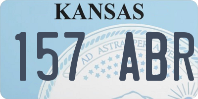 KS license plate 157ABR