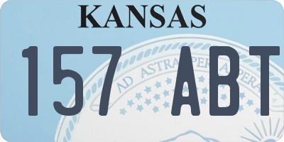 KS license plate 157ABT
