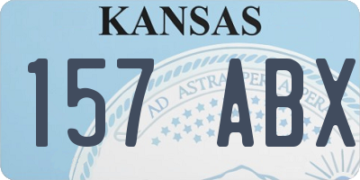 KS license plate 157ABX