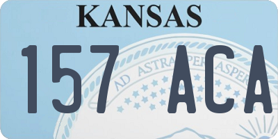 KS license plate 157ACA