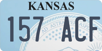 KS license plate 157ACF