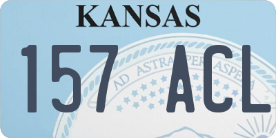 KS license plate 157ACL