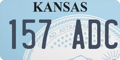 KS license plate 157ADC
