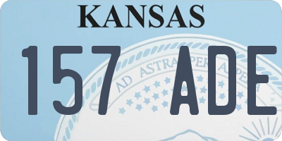 KS license plate 157ADE