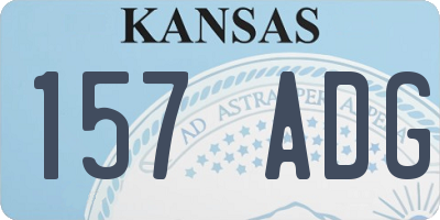 KS license plate 157ADG