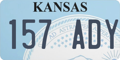 KS license plate 157ADY