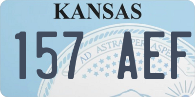 KS license plate 157AEF