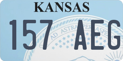KS license plate 157AEG