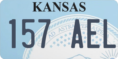 KS license plate 157AEL