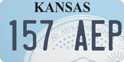 KS license plate 157AEP