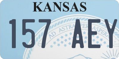 KS license plate 157AEY
