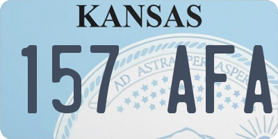 KS license plate 157AFA