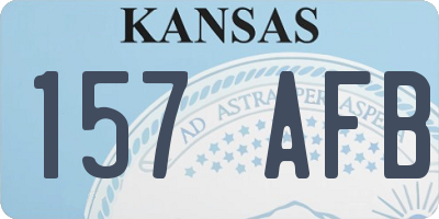 KS license plate 157AFB