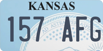KS license plate 157AFG