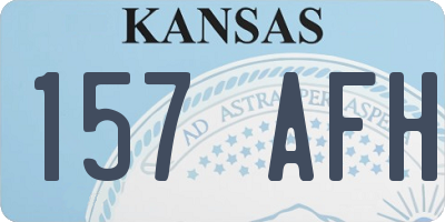 KS license plate 157AFH