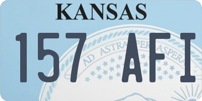 KS license plate 157AFI